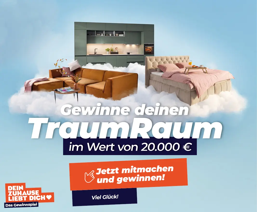 Gewinne deinen TraumRaum im Wert von 20.000€ - Jetzt mitmachen und gewinnen!